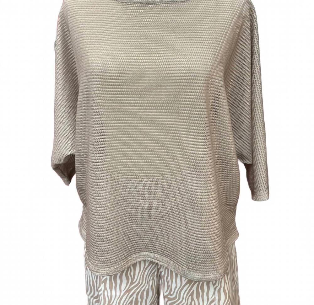NEW ISLE APPAREL women's sheer knit sweater in desert dune
